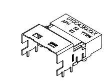 U10C438240T 安费诺 HSIO  I/O 连接器 SlimSAS R/A X4 30U
