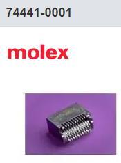 744410001  MOLEX SFP  I/O 连接器  RA SMT RECPT pluggable 20P