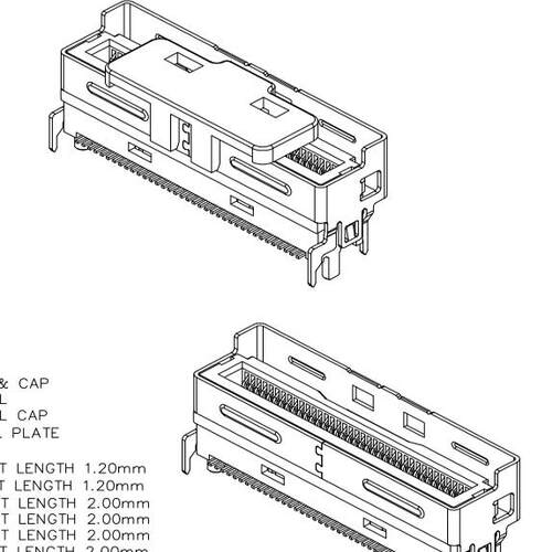 LDG2743-24N58-9H MCIO 74P 直插式 PCIE GEN4 GEN5 服务器 AI