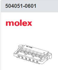 504051-0601 MOLEX  线对板   PicoLock 1.5 W/B REC HOUSING 6P