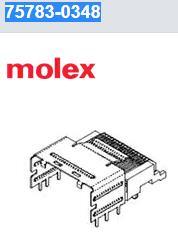 75783-0348 MOLEX  iPass RA 高速  3.18TH Un v 0.38Au 68