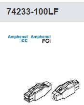 74233-100LF FCI USB连接器电源 USB + POWER PLUG线缆组件