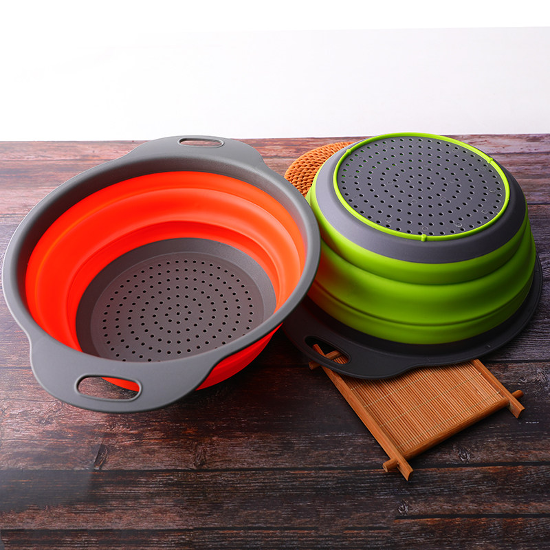 清货特价折叠圆形多功能沥水篮家用厨房洗瓜果蔬菜带漏水洗菜盆子|ruв категории посуда, посуда, фрукты бассейна/компот/корзина - от Buy2taobao.com для оказания профессиональной услуги покупки агента Taobao