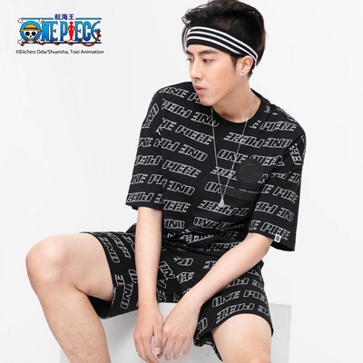 航海王短袖青少年动漫印花T恤