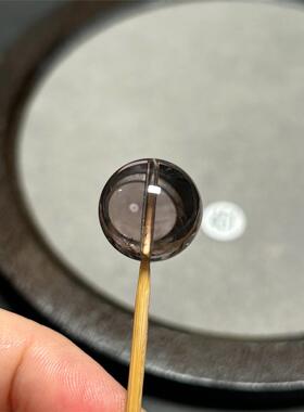 15mm冰透淡茶体紫水晶单