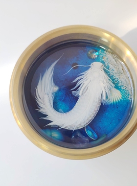鱼桌面摆件鳌鱼盘龙阁混合