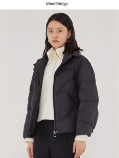 Mind Bridge冬季新款女式纯色简约大气轻薄羽绒服MVDJ720B-2380