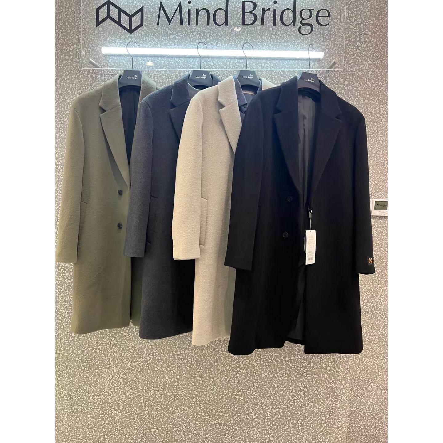 mind bridge百家好男装韩版中长款大衣冬款 正品mvca7101-2980