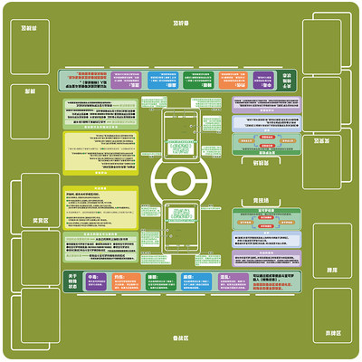 简中精灵宝可梦对战盘中文对战垫ptcg卡牌垫双人卡垫牌垫游戏新手