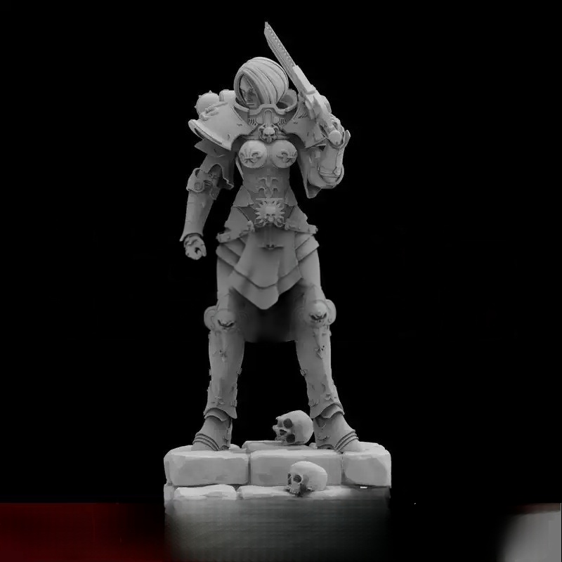 战斗修女定做GK模玩白模3D打印