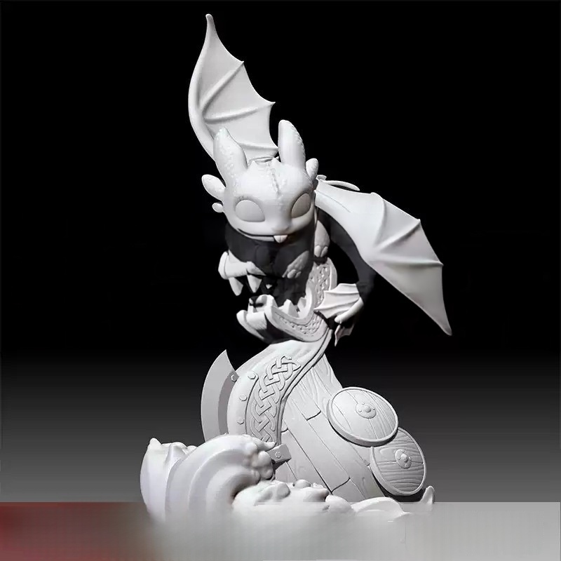 无牙仔 Toothless 驯龙高手 至尊龙王3~24cm手办GK模玩白模3D打印
