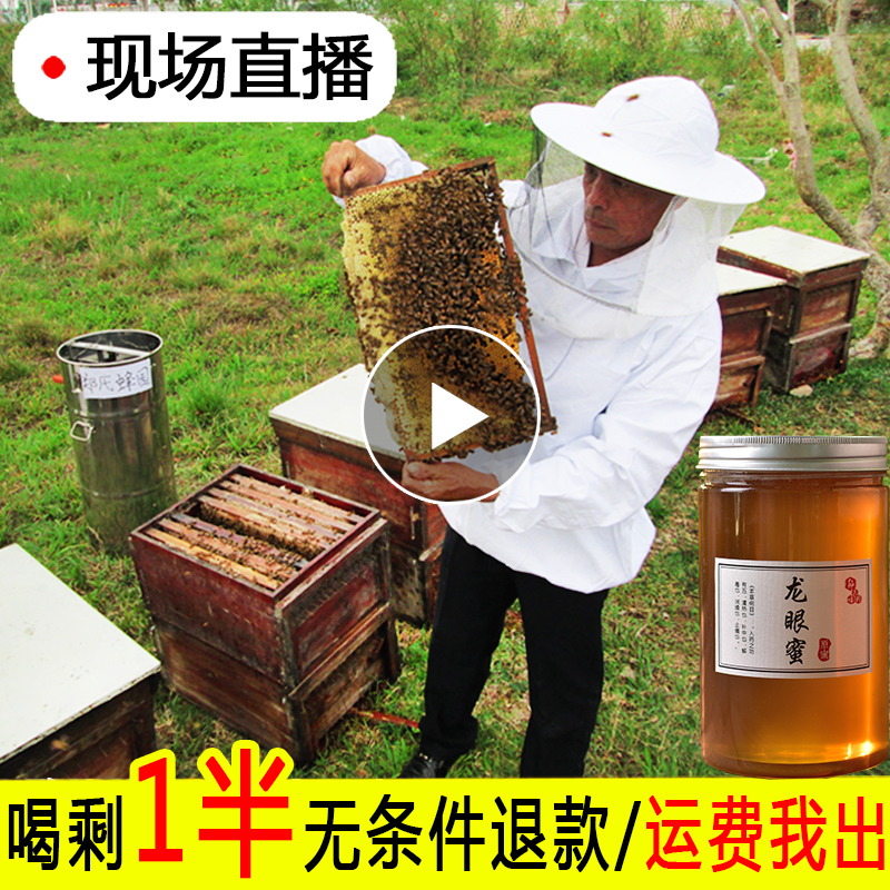 龙眼蜜1000g广东特产真土蜂蜜纯正天然农家自产自家养桂圆蜜正宗