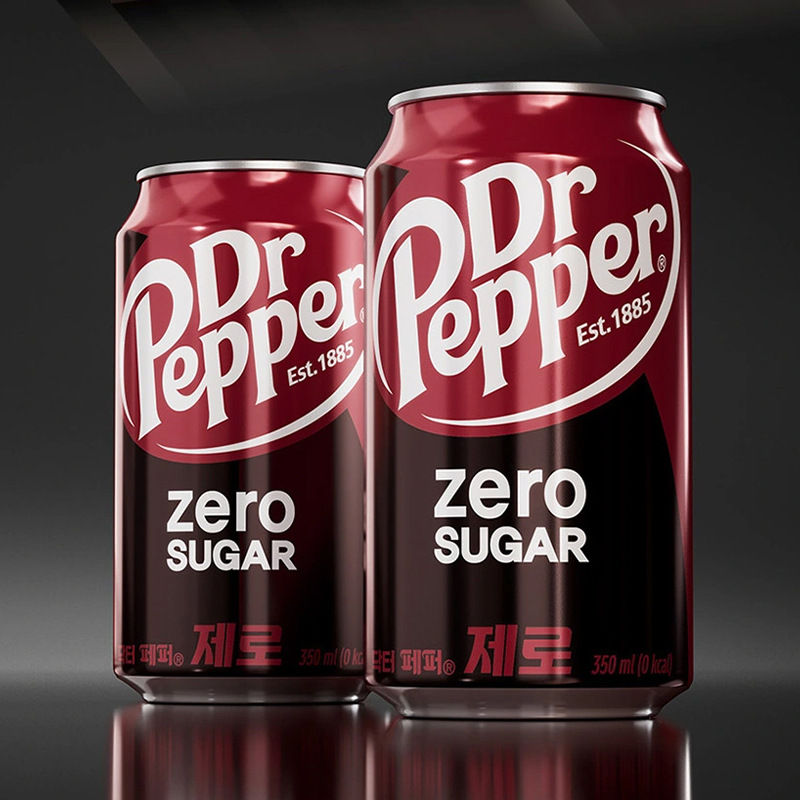 韩国进口Dr.Pepper胡椒博士可乐汽水350ml网红怪味气泡水碳酸饮料