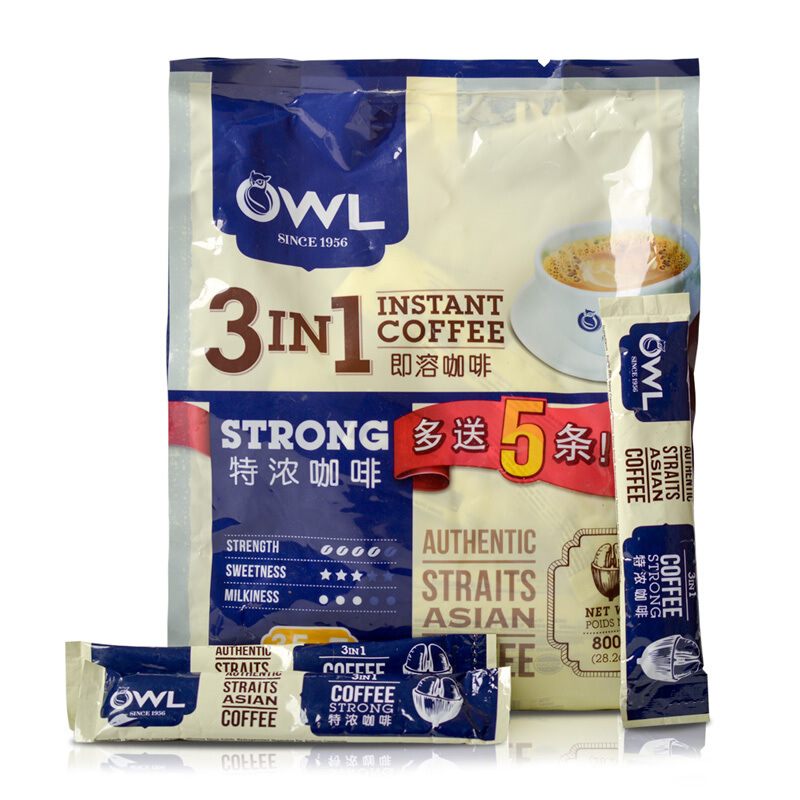 马来西亚owl猫头鹰特浓三合一即