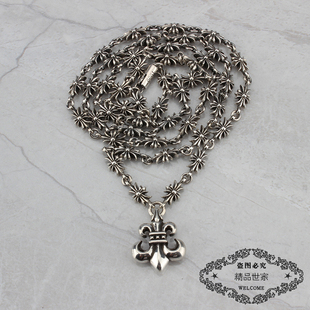 ROCK HEARTS 细十字童军花项链 吊坠 韦雪 雪梨 GD同款 S925纯银