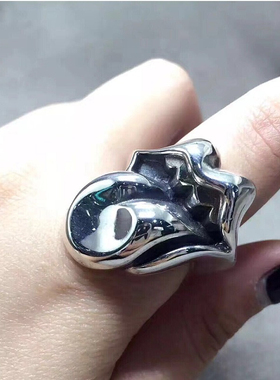 ROCK HEARTS 大舌头指环 戒指朋克GD权志龙 同款 S925纯银