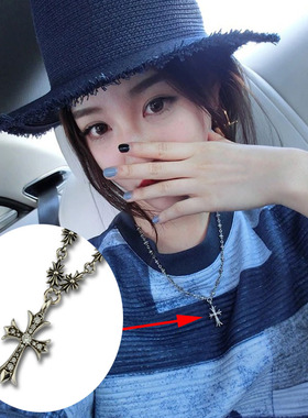 gd镶钻项链纯银复古吊坠