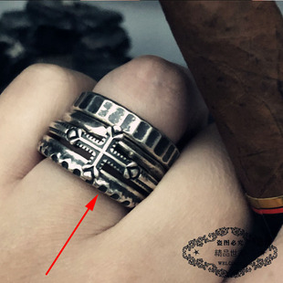 Werkstatt Munchen小众手工嘻哈蹦迪戒指先锋925银复古组合指环