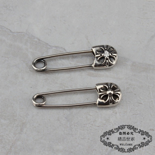 ROCK HEARTS 潮牌银饰小别针耳钉 耳环 胸针 领针S925纯银嘻哈风