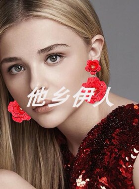 美国代购波西米亚雏菊花哑光耳环