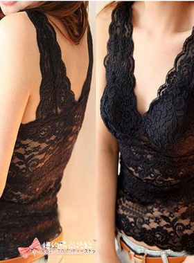 2020春夏装新款 韩国正品女装蕾丝背心女人味蕾丝抹胸小背心吊带