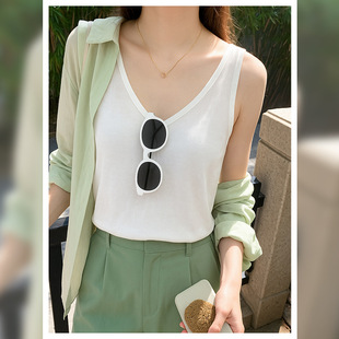 高品质百搭宽松慵懒风打底可外穿小吊带背心女式 上衣 内搭遮肉无袖