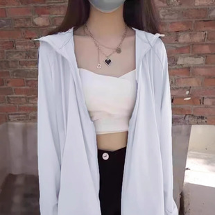 防晒衣女生超薄短外套学生户外防紫外线冰丝皮肤衣连帽夹克外套
