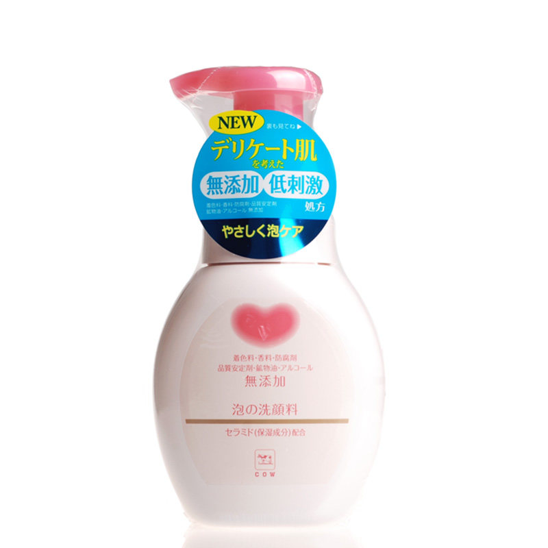 保税仓 日本原装COW牛乳石碱无添加泡沫洗颜洁面乳洗面奶200ml