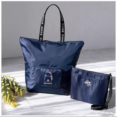 瑕疵处理 日本杂志包可折叠拉链大容量购物袋环保袋斜挎包收纳包