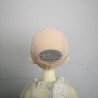 bjd doll fake hair net hat Hair making accessories Homemade wig beige hair net doll doll hair net cover thumbnail 5