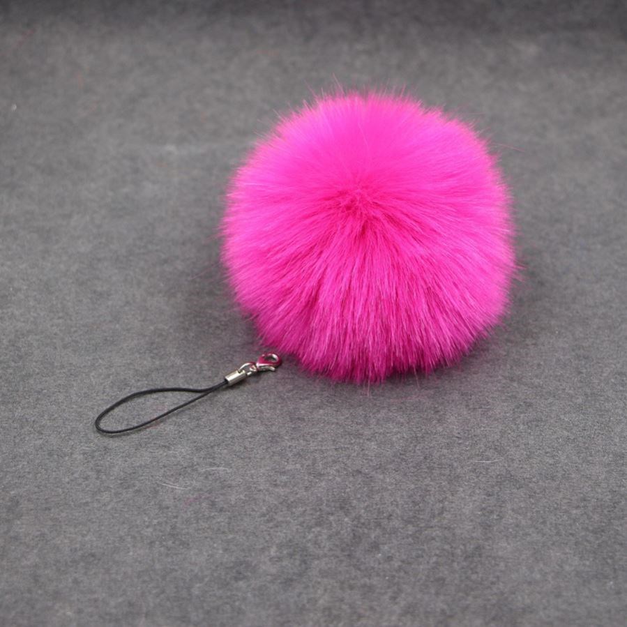 毛绒毛球挂饰手机壳钥匙扣吊坠新年饰品配件红色包包挂件女士精致