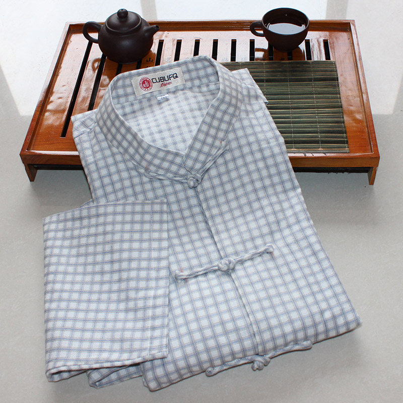 PLAID TANG COSTUME ORIGINAL NO SAME STYLE TAI CHI SUIT UNDERSHIRT PURE COTTON MENS TAI CHI SUIT UNDERSHIRT DOES NOT BALL AND DOES NOT FADE