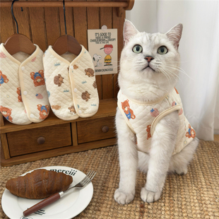 冬季保暖马甲蓝猫背心幼猫无毛猫银渐层可爱冬天网红狗狗猫咪衣服