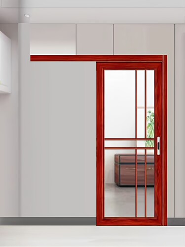 钛镁铝合金双层钢化玻璃吊滑单轨