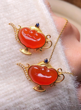 寻玉所有愿望都说神灯听南红吊坠