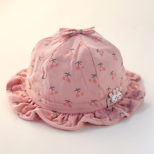 纯棉公主可调节秋冬天婴儿帽子