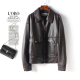 真皮夹克女短款 海宁皮衣 翻领拉链休闲复古绵羊皮外套2026春秋新款