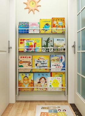 儿童书架绘本架家用壁挂墙面创意金属sofs简易约宝宝超薄书柜子
