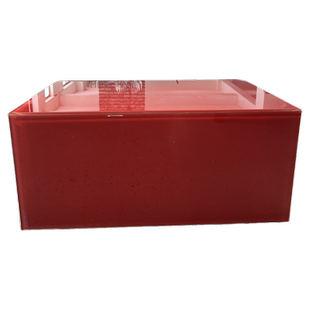 极简现代品牌正品红色玻璃单抽屉卧室床边柜沙发休闲几清样特惠价