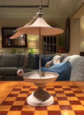 美式乡村风白色做旧铁艺装饰品