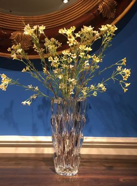 德国时尚风透明菱形玻璃水晶花瓶