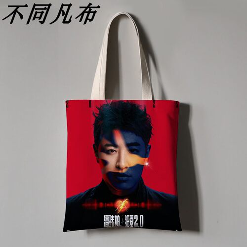潘玮柏演唱会应援周边单肩手拎帆布袋大容量通勤便携定制外出包包