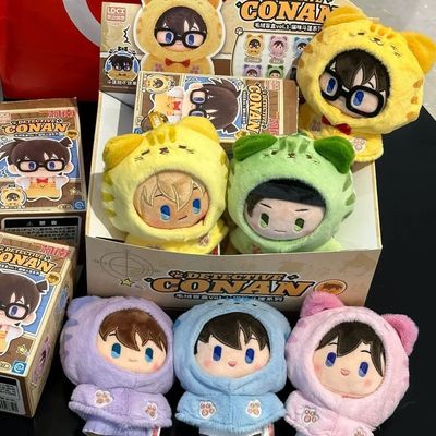 灵动创想 名侦探柯南猫咪斗篷系列毛绒盲盒 正版公仔娃娃玩偶挂件