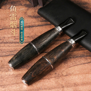 鱼雷烟斗 青冈木烟斗轻巧便携 实木现货实用鱼雷烟斗烟具配件
