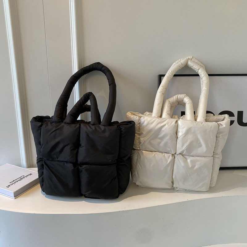 2025新款秋冬棉服包时尚潮流气托特包女休闲女士单肩腋下包手提包