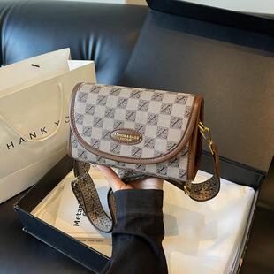 高级感小众包包女2025新款 老花小方包手机包 潮女士单肩斜挎包时尚