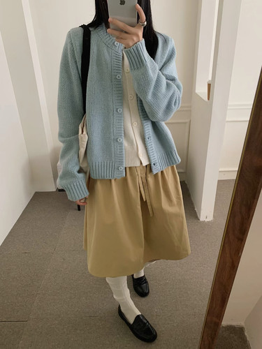 韩系温柔风针织开衫外套女2025新款初秋设计感小众宽松显瘦上衣