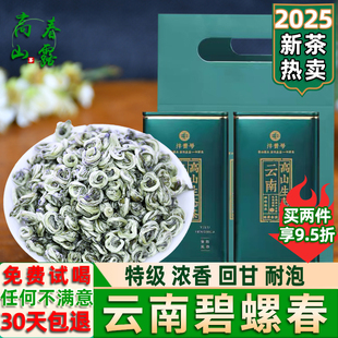 碧螺春2025新茶云南绿茶碧螺春特级浓香型送礼长辈礼盒装茶叶500g
