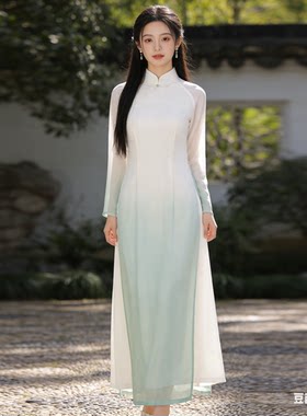 日常改良旗袍奥黛连衣裙新款显瘦