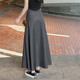 黑色高腰长款 灰色垂感西装 半身裙显瘦长裙女夏薄款 裙子百搭A字裙